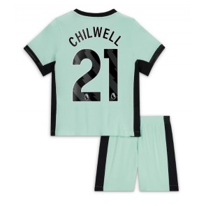 Lacne Dětský Futbalové dres Chelsea Ben Chilwell #21 2023-24 Krátky Rukáv - Tretina (+ trenírky)